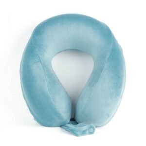 Travel Pillow With Memory Foam Comfortable Head Rest Pillow Blue